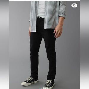 American Eagle Outfitters Men's Black Airflex Slim Black Jeans 38x32 NWT